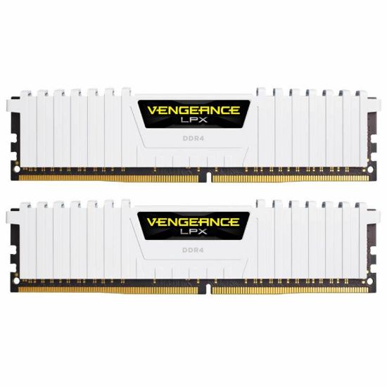  Зображення Пам'ять DDR4  16GB  3200MHz PC4-25600  (Kit of 2x8GB)  Corsair Vengeance LPX  White) 